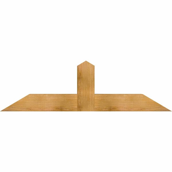 Ekena Millwork Portland Rough Sawn Timber Gable Bracket, Western Red Cedar, 60"W x 17"H x 6"D x 6"F, 7/12 Pitch GBW060X17X0606POR00RWR - main